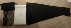fabrics and lace lined up